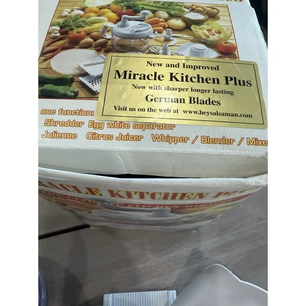 MIRACLE KITCHEN PLUS ULTIMATE KITCHEN TOOL CHOP BLEND SHRED SLICE JUICE MIX WHIP